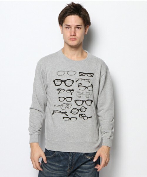 FREDY&GLOSTER（フレディアンドグロスター）の「メガネだらけスウェット（スウェット・メンズ・グレー系その他・MEDIUM/LARGE）」の2枚目の写真