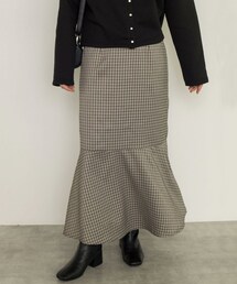 w closet | 織りチェックマーメイドスカート(スカート)