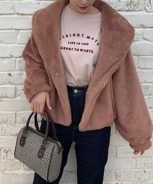 ファーティペットエコレザーブルゾン | OLIVE des OLIVE