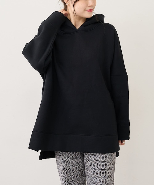 PUAL CE CIN（ピュアルセシン）の「【WEB限定】裏起毛パーカー（Tシャツ/カットソー・レディース・オフホワイト/グレイッシュベージュ/モカ/キャメル/ブラウン系その他/ブラック・FREE）」の3枚目の写真