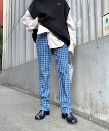 WHO'S WHO gallery | レーザーチェックデニム(デニムパンツ)