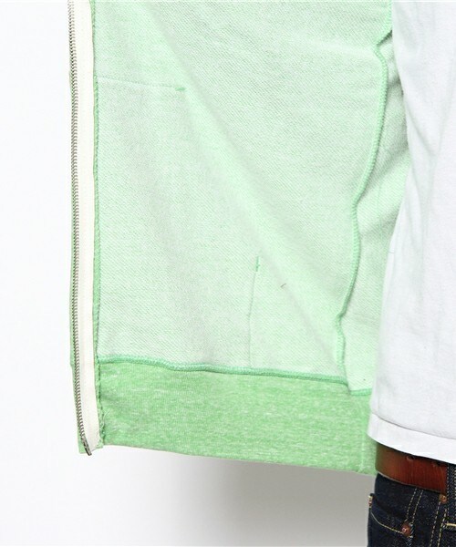 FREDY&GLOSTER(フレディアンドグロスター)の「TCRジップパーカー(パーカー・メンズ・ブラック/グレー/グリーン/サックスブルー/ピンク・MEDIUM/LARGE)」の12枚目の写真