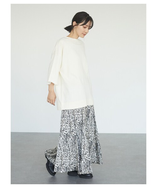 Green　Parks（グリーンパークス）の「・furry rate ペイズリーマーメイドスカート（スカート・ブラック/ベージュ・F）」の7枚目の写真