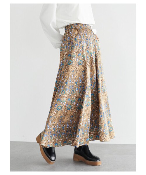 Green　Parks（グリーンパークス）の「・furry rate ペイズリーマーメイドスカート（スカート・ブラック/ベージュ・F）」の2枚目の写真