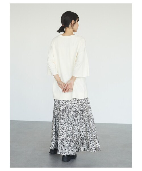 Green　Parks（グリーンパークス）の「・furry rate ペイズリーマーメイドスカート（スカート・ブラック/ベージュ・F）」の8枚目の写真