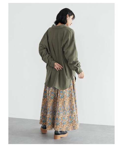 Green　Parks（グリーンパークス）の「・furry rate ペイズリーマーメイドスカート（スカート・ブラック/ベージュ・F）」の4枚目の写真