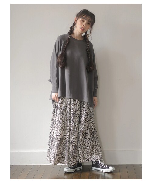 Green　Parks（グリーンパークス）の「・furry rate ペイズリーマーメイドスカート（スカート・ブラック/ベージュ・F）」の12枚目の写真