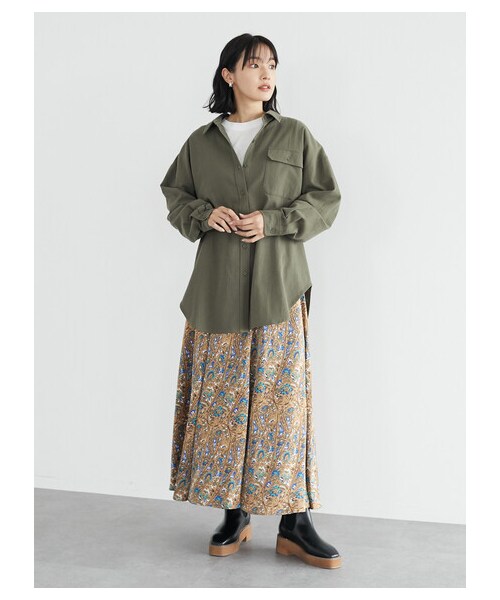 Green　Parks（グリーンパークス）の「・furry rate ペイズリーマーメイドスカート（スカート・ブラック/ベージュ・F）」の3枚目の写真