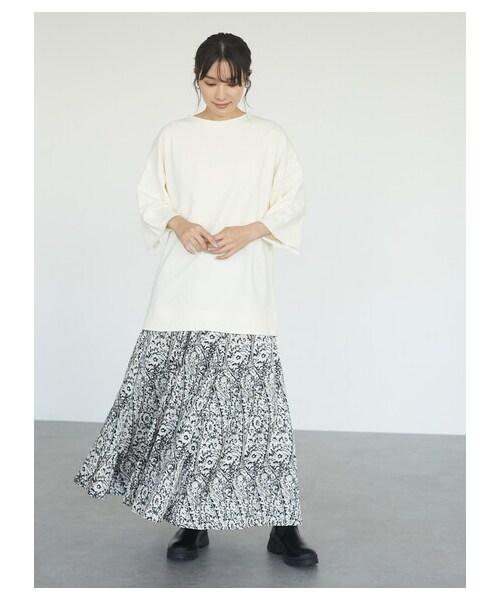 Green　Parks（グリーンパークス）の「・furry rate ペイズリーマーメイドスカート（スカート・ブラック/ベージュ・F）」の6枚目の写真