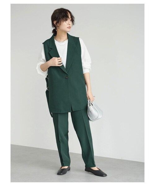 Green Parks(グリーンパークス)の「・ELENCARE DUE テーパードパンツ(パンツ・ブラック/テラコッタ/グリーン・F)」の20枚目の写真