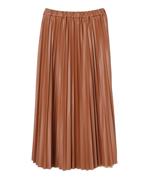 earth music&ecology（アースミュージックアンドエコロジー）の「フェイクレザープリーツスカート（スカート・ブラック/ライトブラウン・F）」の14枚目の写真