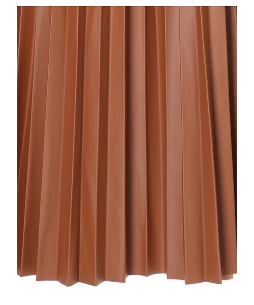 earth music&ecology（アースミュージックアンドエコロジー）の「フェイクレザープリーツスカート（スカート・ブラック/ライトブラウン・F）」の17枚目の写真