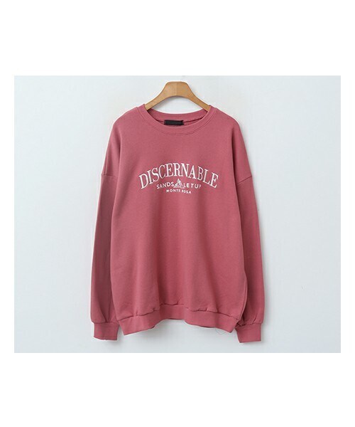 ENVYLOOK（エンビールック）の「モンテローザ刺繍ロゴスウェットプルオーバー（スウェット・レディース・그레이/핑크/베이지・FREE(44-66)）」の3枚目の写真