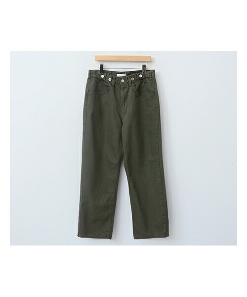 ENVYLOOK（エンビールック）の「ヴィンテージカラーサイズ調節ボタンワイドコットンパンツ（その他パンツ・レディース・핑크/그린/베이지・FREE(25-29)）」の3枚目の写真