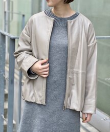 BEARDSLEY | 《ベージュはこちら》レザージャケット(ブルゾン)