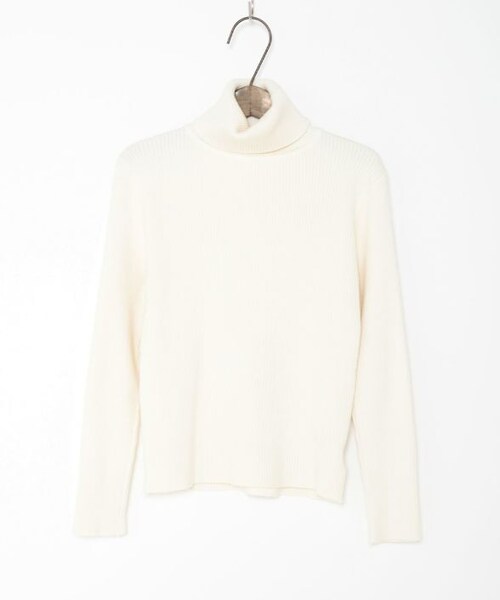 Crisp yours（クリスプユアーズ）の「タートルリブニット[y1k281b]（ニット/セーター・レディース・グレー/アイボリー/チャコールブラウン・FREE）」の4枚目の写真