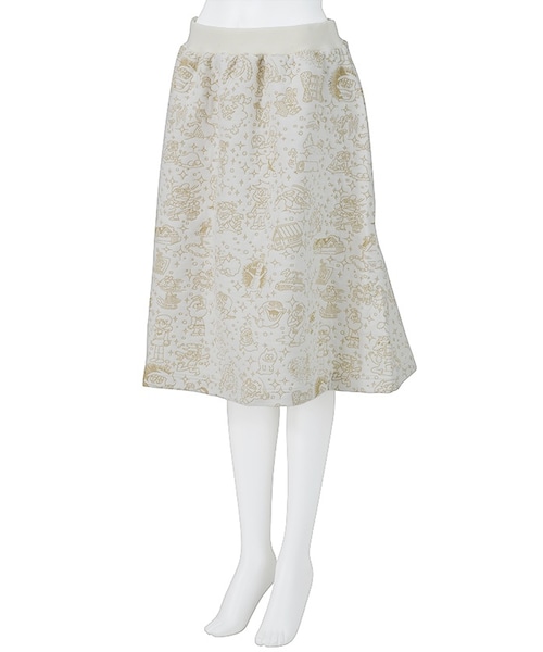 Ne-net（ネネット）の「夢いっぱいラメジャガード / スカート（スカート・レディース・off white/navy・02）」の6枚目の写真