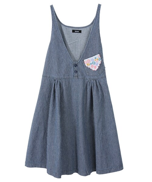 Ne-net(ネネット)の「ハンカチーフヒッコリー / ワンピース(ワンピース/ドレス・レディース・navy/gray・02)」の7枚目の写真