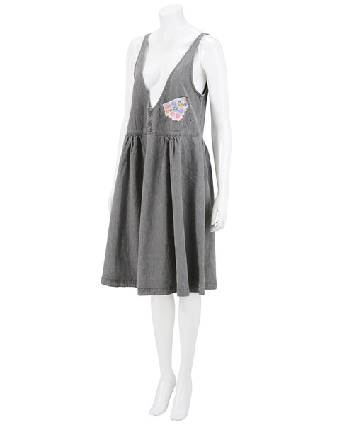 Ne-net(ネネット)の「ハンカチーフヒッコリー / ワンピース(ワンピース/ドレス・レディース・navy/gray・02)」の6枚目の写真