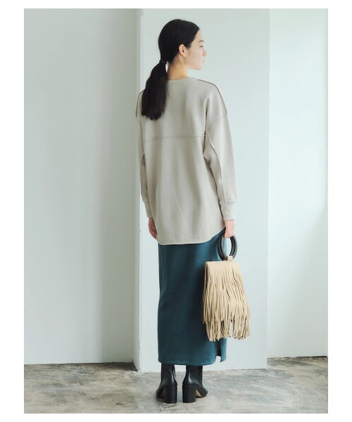 GARAGE OF GOOD CLOTHING（ガレージオブグッドクロージング）の「【Special Price】ダンボールスエードタイトスカート（スカート・ブラック/グリーン・F）」の9枚目の写真