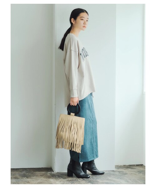 GARAGE OF GOOD CLOTHING（ガレージオブグッドクロージング）の「【Special Price】ダンボールスエードタイトスカート（スカート・ブラック/グリーン・F）」の8枚目の写真