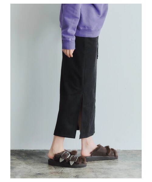 GARAGE OF GOOD CLOTHING（ガレージオブグッドクロージング）の「【Special Price】ダンボールスエードタイトスカート（スカート・ブラック/グリーン・F）」の12枚目の写真