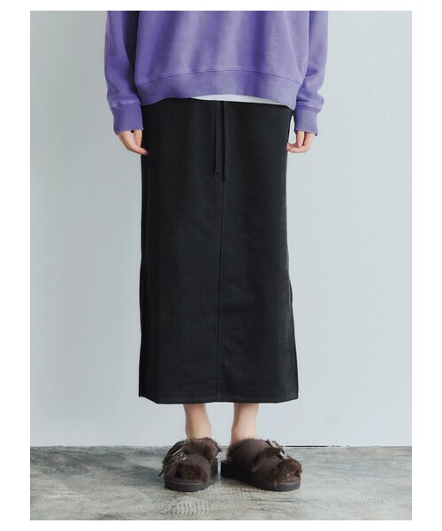 GARAGE OF GOOD CLOTHING（ガレージオブグッドクロージング）の「【Special Price】ダンボールスエードタイトスカート（スカート・ブラック/グリーン・F）」の10枚目の写真