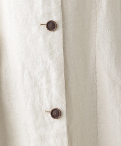 studio CLIP(スタディオクリップ)の「《Natural by studio CLIP》リネンワークショップコート(ジャケット/アウター・アイボリー/カーキ・F)」の16枚目の写真