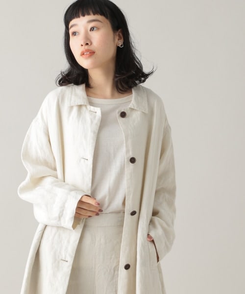 Natural by studio CLIP》リネンワークショップコート