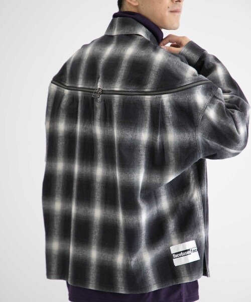 FACETASM（ファセッタズム）の「FACETASM CHECK ZIPPER SHIRTS（その他・メンズ・BLACK・3/4）」の6枚目の写真