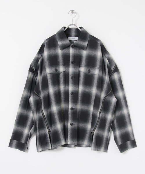 FACETASM（ファセッタズム）の「FACETASM CHECK ZIPPER SHIRTS（その他・メンズ・BLACK・3/4）」の7枚目の写真