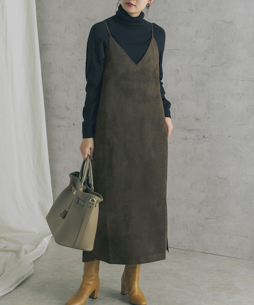URBAN RESEARCH ROSSO WOMEN（アーバンリサーチ　ロッソ）の「バックタックスエードキャミワンピース（その他・レディース・YELLOW/K/BROWN・FREE）」の7枚目の写真