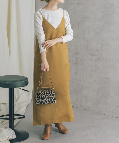 URBAN RESEARCH ROSSO WOMEN（アーバンリサーチ　ロッソ）の「バックタックスエードキャミワンピース（その他・レディース・YELLOW/K/BROWN・FREE）」の13枚目の写真