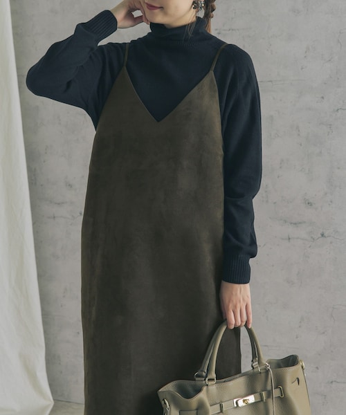 URBAN RESEARCH ROSSO WOMEN（アーバンリサーチ　ロッソ）の「バックタックスエードキャミワンピース（その他・レディース・YELLOW/K/BROWN・FREE）」の3枚目の写真
