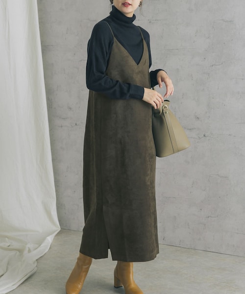 URBAN RESEARCH ROSSO WOMEN（アーバンリサーチ　ロッソ）の「バックタックスエードキャミワンピース（その他・レディース・YELLOW/K/BROWN・FREE）」の2枚目の写真
