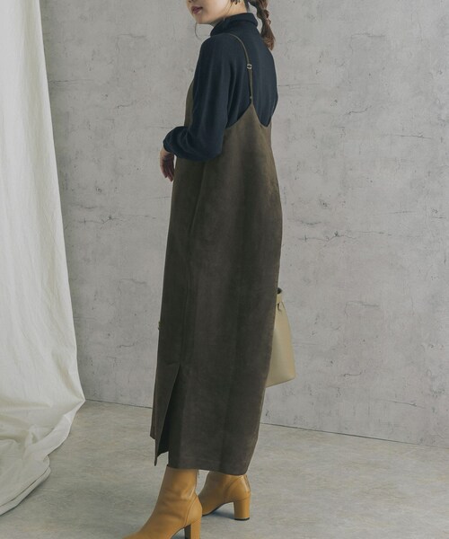 URBAN RESEARCH ROSSO WOMEN（アーバンリサーチ　ロッソ）の「バックタックスエードキャミワンピース（その他・レディース・YELLOW/K/BROWN・FREE）」の9枚目の写真