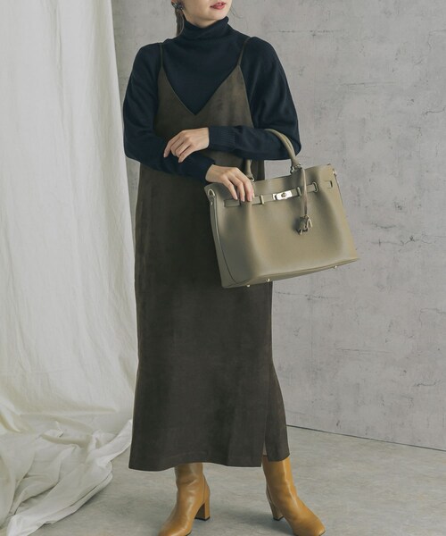 URBAN RESEARCH ROSSO WOMEN（アーバンリサーチ　ロッソ）の「バックタックスエードキャミワンピース（その他・レディース・YELLOW/K/BROWN・FREE）」の8枚目の写真