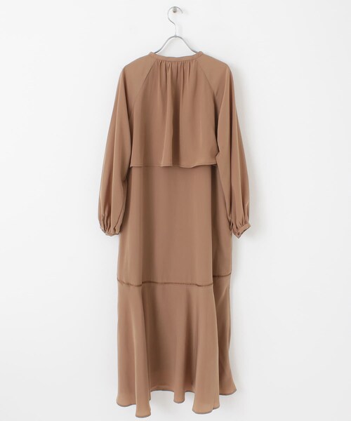 【未使用タグ付】アーバンリサーチロッソ　洗える♪ケープデザインフレアワンピース URBAN RESEARCH ROSSO WOMEN（アーバンリサーチ ロッソ）の「【WEB限定