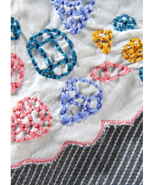 Ne-net（ネネット）の「ハンカチーフヒッコリー / パンツ（パンツ・レディース・navy/gray・01/02）」の4枚目の写真