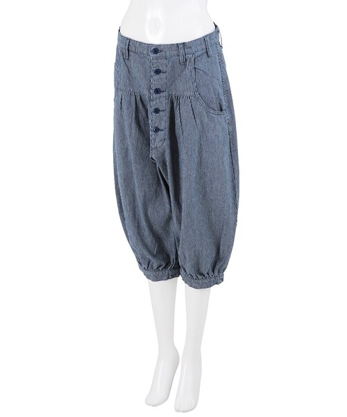 Ne-net（ネネット）の「ハンカチーフヒッコリー / パンツ（パンツ・レディース・navy/gray・01/02）」の6枚目の写真