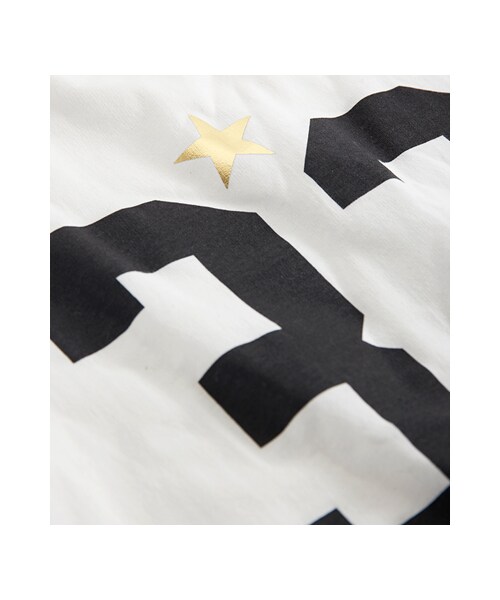 gracegift（グレースギフト）の「絢麗街頭 韓國數字星星柔感棉T（トップス・レディース・白/黑・F）」の3枚目の写真