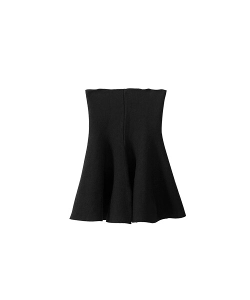 gracegift（グレースギフト）の「韓妞女孩 韓國高腰針織傘裙（スカート・レディース・酒紅/黑/深綠・F）」の5枚目の写真