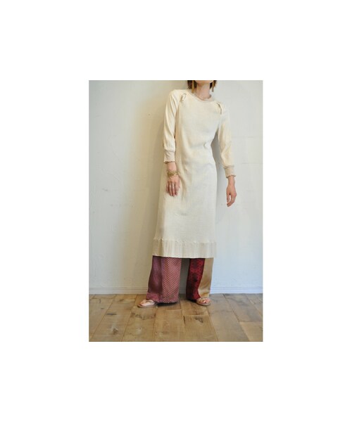 RehersalL（リハーズオール）の「ミックスソフトテレコワンピース（ワンピース・レディース・オレンジ/ベージュ/グレー・one）」の3枚目の写真