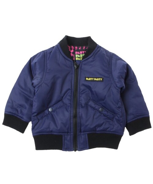 PARTY PARTY（パーティーパーティー）の「ＭＡ-1（ジャケット/アウター・キッズ・ブラック/カーキ/ネイビーブルー・80/90/95/100/110/120）」の3枚目の写真
