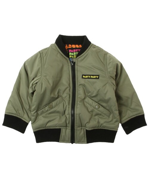 PARTY PARTY（パーティーパーティー）の「ＭＡ-1（ジャケット/アウター・キッズ・ブラック/カーキ/ネイビーブルー・80/90/95/100/110/120）」の2枚目の写真