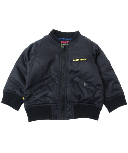 PARTY PARTY（パーティーパーティー）の「ＭＡ-1（ジャケット/アウター・キッズ・ブラック/カーキ/ネイビーブルー・80/90/95/100/110/120）」の4枚目の写真