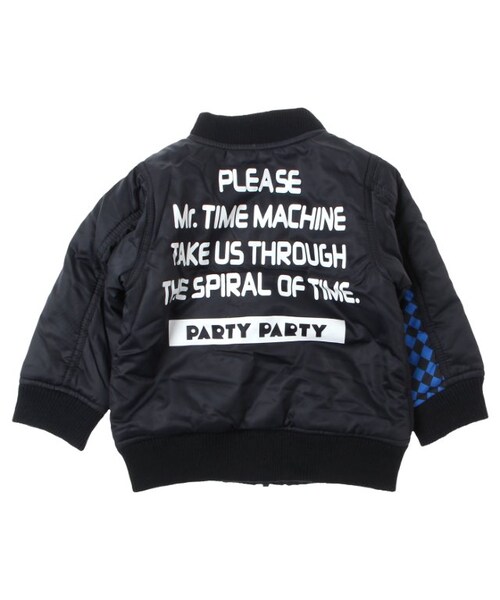 PARTY PARTY（パーティーパーティー）の「ＭＡ-1（ジャケット/アウター・キッズ・ブラック/カーキ/ネイビーブルー・80/90/95/100/110/120）」の5枚目の写真