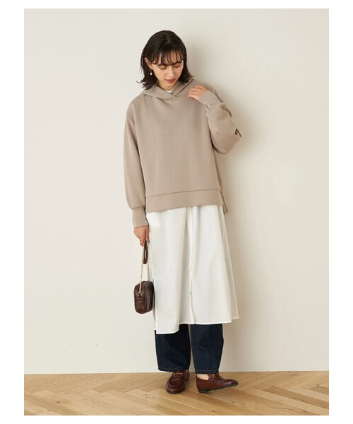 earth music&ecology(アースミュージックアンドエコロジー)の「バンドカラーシャツワンピース(ワンピース/ドレス・オフホワイト/ベージュ/ストライプブルー/ストライプグレー・F)」の11枚目の写真