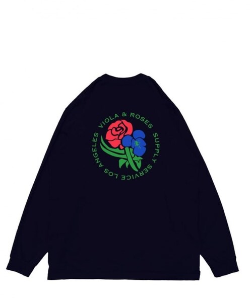 bonjour records（ボンジュールレコーズ）の「【VIOLA&ROSES】 001STFW21 L/S TEE（トップス・レディース・カーキ/ネイビー/ベージュ・L/XL/M）」の3枚目の写真