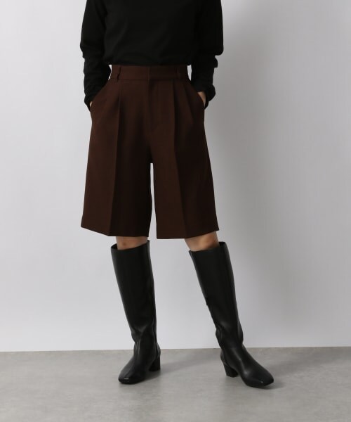 LOWRYS FARM（ローリーズファーム）の「メランジショートパンツ（パンツ・アイボリー/ブラック/ブラウン・F）」の3枚目の写真